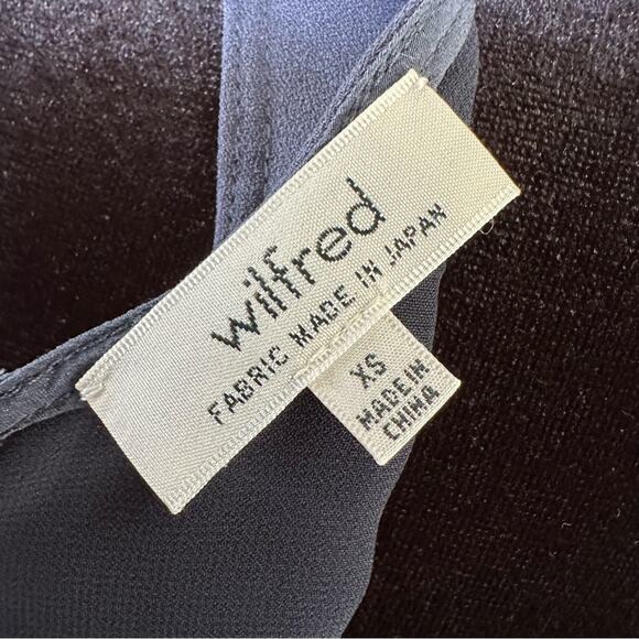 2/$25 Wilfred Aritiza Sebatier Dress Blue Pockets Minimalist Casual XS - Picture 8 of 12